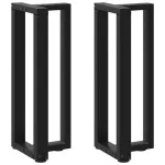 Picioare de masă consolă în formă de T, 2 buc., negru, 38x25x(72-73) cm, oțel GartenMobel Dekor