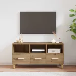 Cabinet TV Stejar artizanal 102 x 35,5 x 50 cm Lemn compozit GartenMobel Dekor