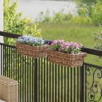 Coș suspendat pentru plante 2 pcs Maro 48 x 22 x 15 cm GartenMobel Dekor