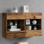 Dulap TV de perete Lemn Vechi 98,5 x 30 x 60,5 cm Lemn compozit GartenMobel Dekor