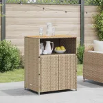 Dulap cu raft Bej 70 x 50 x 87 cm Poliester și Rattan Roly GartenMobel Dekor