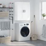 Dulap montat pe perete, alb, 69,5x34x90 cm, lemn prelucrat GartenMobel Dekor