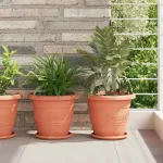 Ghiveci rotund pentru flori 24 pcs Roșu cărămidă Ø 26 x 21.5 cm GartenMobel Dekor