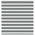 Jaluzea tip zebra gri închis lățime țesătură 145,9 cm poliester GartenMobel Dekor