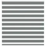 Jaluzea tip zebra gri închis lățime țesătură 145,9 cm poliester GartenMobel Dekor