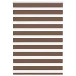 Jaluzea tip zebra maro lățime țesătură 100,9 cm poliester GartenMobel Dekor