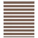 Jaluzea tip zebra maro lățime țesătură 125,9 cm poliester GartenMobel Dekor