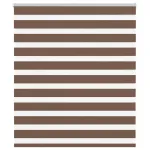 Jaluzea tip zebra maro lățime țesătură 125,9 cm poliester GartenMobel Dekor