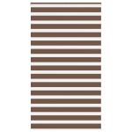 Jaluzea tip zebra maro lățime țesătură 125,9 cm poliester GartenMobel Dekor