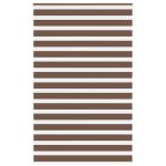 Jaluzea tip zebra maro lățime țesătură 135,9 cm poliester GartenMobel Dekor