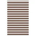 Jaluzea tip zebra maro lățime țesătură 135,9 cm poliester GartenMobel Dekor