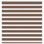 Jaluzea tip zebra maro lățime țesătură 145,9 cm poliester GartenMobel Dekor