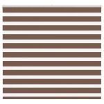 Jaluzea tip zebra maro lățime țesătură 155,9 cm poliester GartenMobel Dekor