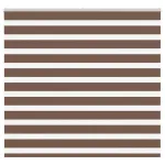 Jaluzea tip zebra maro lățime țesătură 155,9 cm poliester GartenMobel Dekor