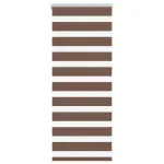 Jaluzea tip zebra maro lățime țesătură 60,9 cm poliester GartenMobel Dekor