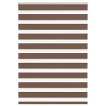 Jaluzea tip zebra maro lățime țesătură 90,9 cm poliester GartenMobel Dekor