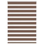 Jaluzea tip zebra maro lățime țesătură 95,9 cm poliester GartenMobel Dekor