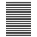 Jaluzea tip zebra neagră lățime țesătură 150,9 cm poliester GartenMobel Dekor