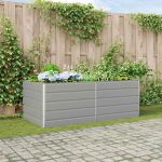 Jardinieră Gri deschis 195 x 100 x 45 cm Oțel Galvanizat GartenMobel Dekor