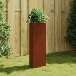 Jardinieră de grădină, 30x26x75 cm, oțel corten GartenMobel Dekor