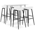 Set mobilier de bar, 5 piese, alb GartenMobel Dekor