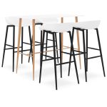 Set mobilier de bar, 5 piese, alb GartenMobel Dekor