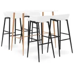 Set mobilier de bar, 5 piese, alb GartenMobel Dekor