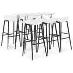 Set mobilier de bar, 7 piese, alb GartenMobel Dekor