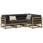 Set canapele de grădină, 4 piese, lemn de pin tratat GartenMobel Dekor