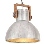 Lampă suspendată industrială 25 W, argintiu, 40 cm, E27, rotund GartenMobel Dekor