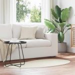 Covoare de zonă HUARTE Crem 80 x 150 cm Poliester GartenMobel Dekor