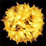 (DL) Instalatie stelute luminoase pentru gradina, 5 metri, 50 LED-uri, cu baterii, galben Household NewTrend