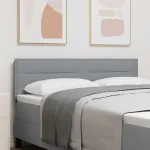 Tăblie cap cu headboard Gri deschis 144 cm Piele artificială GartenMobel Dekor