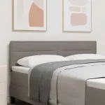 Tăblie cap cu headboard Gri taupe 144 cm Piele artificială GartenMobel Dekor