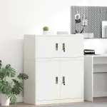 Dulap de depozitare Alb 90 x 40 x 40 cm Oțel Laminat la Rece GartenMobel Dekor