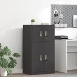 Dulap de depozitare Negru 60 x 40 x 40 cm Oțel Laminat la Rece GartenMobel Dekor