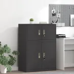 Dulap de depozitare Negru 80 x 40 x 40 cm Oțel Laminat la Rece GartenMobel Dekor