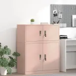 Dulap de depozitare Roz 90 x 40 x 40 cm Oțel Laminat la Rece GartenMobel Dekor