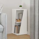 Raft lateral Alb 33 x 32 x 70,5 cm Lemn compozit GartenMobel Dekor