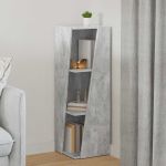 Raft lateral Gri din beton 33 x 32 x 100,5 cm Lemn compozit GartenMobel Dekor