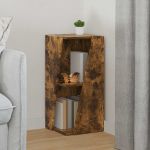 Raft lateral Stejar fumuriu 33 x 32 x 70,5 cm Lemn compozit GartenMobel Dekor