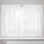 Cortină din Dantelă cu perdele Alb 150 x 160 cm Poliester GartenMobel Dekor