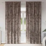 Cortine din catifea 2 pcs Cappuccino 245 x 140 cm Catifea GartenMobel Dekor