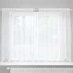 Cortină din Dantelă cu perdele Alb 140 x 150 cm Poliester GartenMobel Dekor