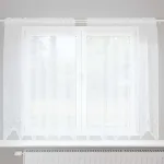 Cortină din Dantelă cu perdele Alb 140 x 150 cm Poliester GartenMobel Dekor