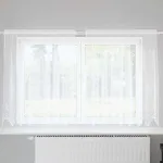 Cortină din Dantelă cu perdele Alb 140 x 200 cm Poliester GartenMobel Dekor