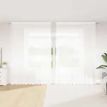 Cortină din Dantelă cu perdele Alb 280 x 300 cm Poliester GartenMobel Dekor