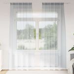 Cortină din Voile 2 pcs Gri închis 260 x 140 cm Poliester GartenMobel Dekor