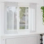 Cortină din Voile 2 pcs Gri deschis 175 x 140 cm Poliester GartenMobel Dekor