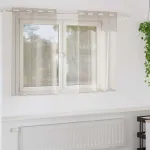 Cortină din Voile 2 pcs Nisipiu 140 x 140 cm Poliester GartenMobel Dekor